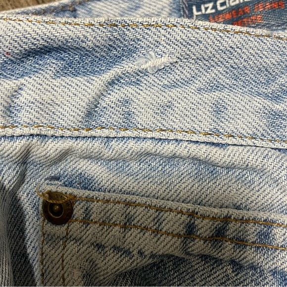 Vintage 90s High Rise Mom Jeans Classic Fit Light Wash Lizwear - Picture 9 of 11